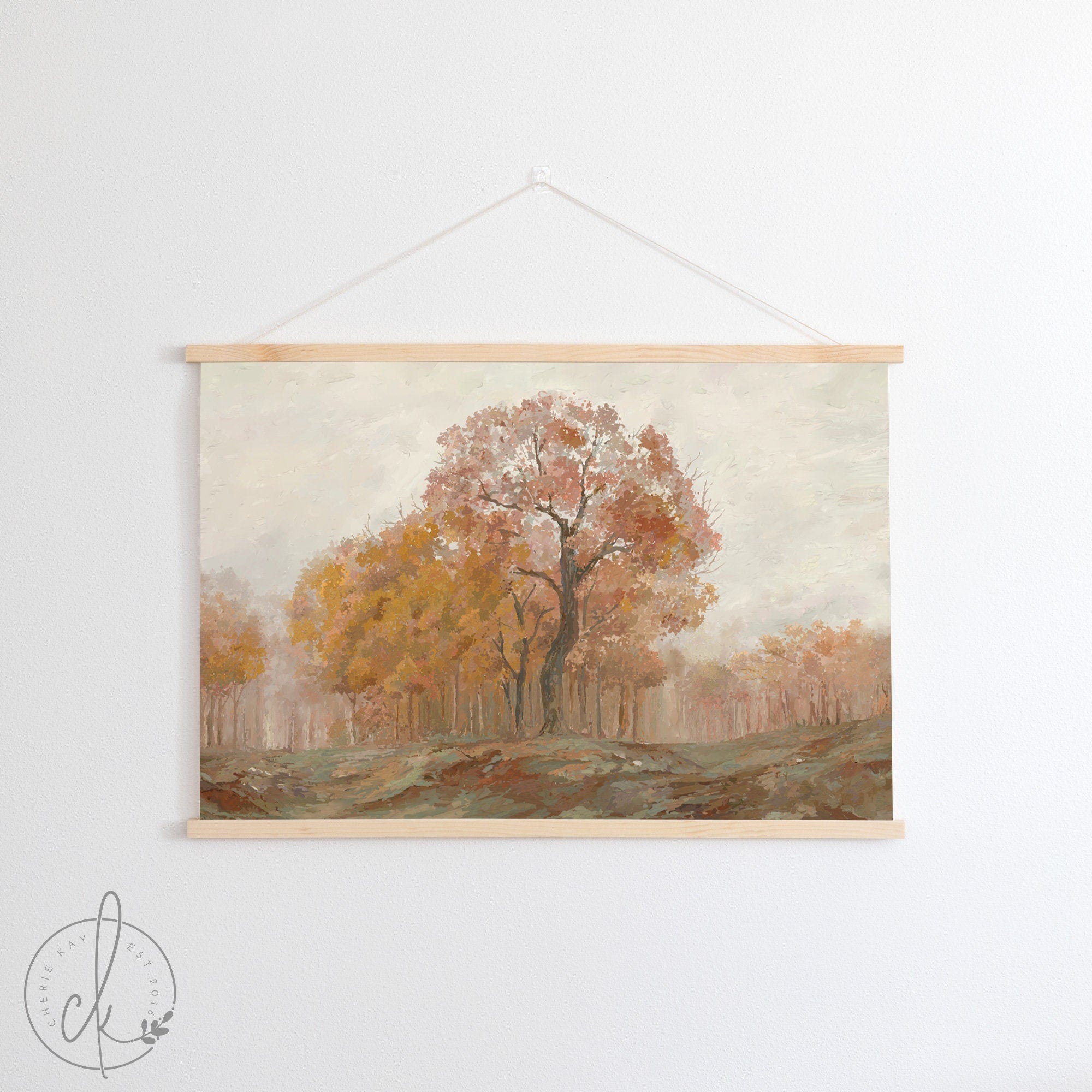 Landscape Wall Art | Wall Hanging | Autumn Decor | Canvas Art | Large Wall Art | Abstract Wall Art | Living Room Decor | Autumn Trees