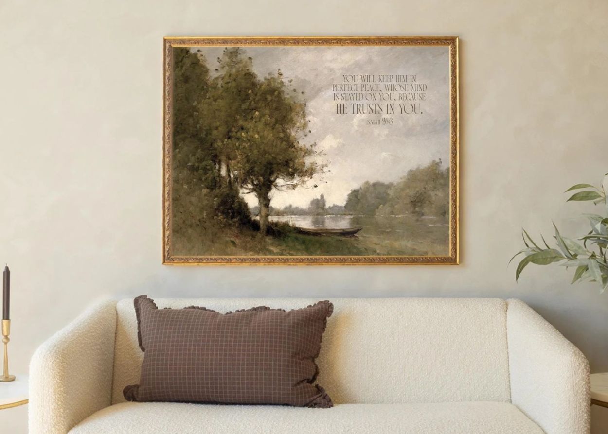 Vintage Frame Christian Art Ideas for Your Living Room