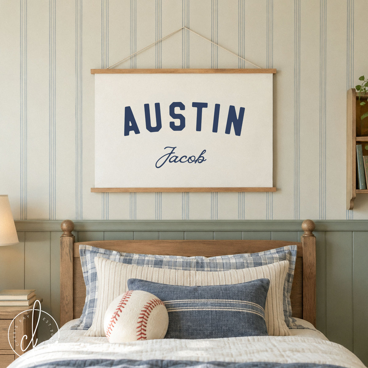 Personalized Canvas Name Flag | Bennett Miles | 10