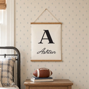 Personalized Nursery Canvas Sign with Custom Initial & Name | 38