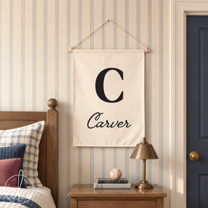 Personalized Nursery Canvas Sign with Custom Initial & Name | 38