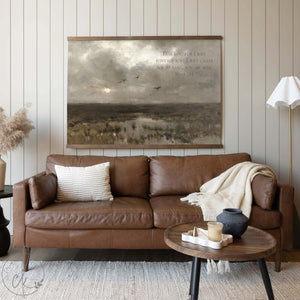 Oversized Vintage Landscape Print with Bible Verse | T60