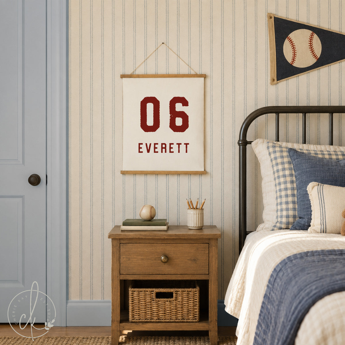 Custom Name Sports Jersey Wall Art | Lucas | 46