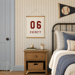 Custom Name Sports Jersey Wall Art | Lucas | 46