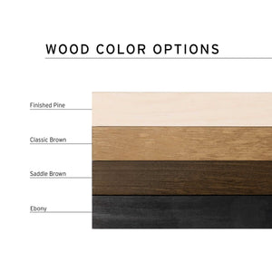 a wood color options chart for different types of wood