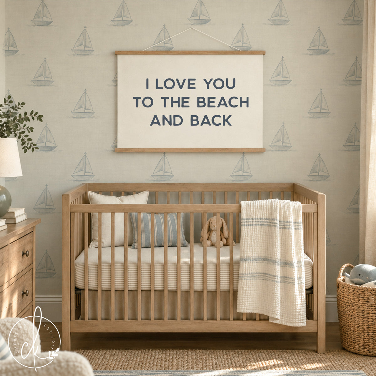 I Love You to the Beach and Back Wall Art | Coastal Decor | 59