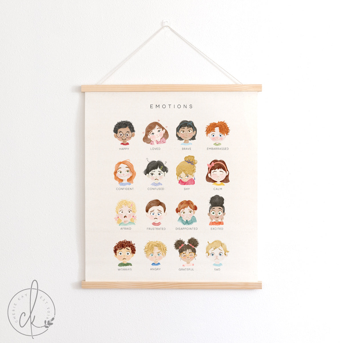 Emotions and Feelings Chart | Classroom or Playroom Decor | 80