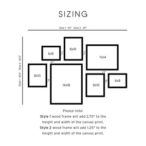 Framed Vintage Prints for Living Room | Moody Gallery Set | G32