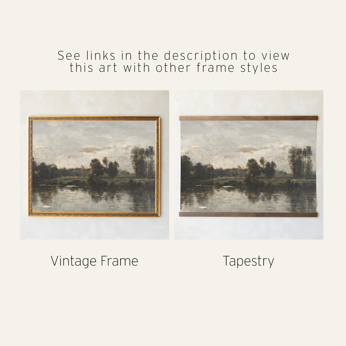 French River Painting | Wood Framed Canvas | N115
