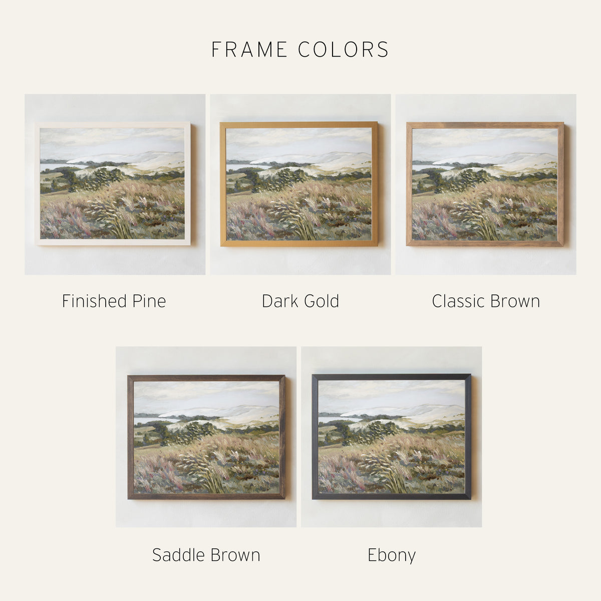 Abstract Watercolor Landscape Meadow Painting | N225