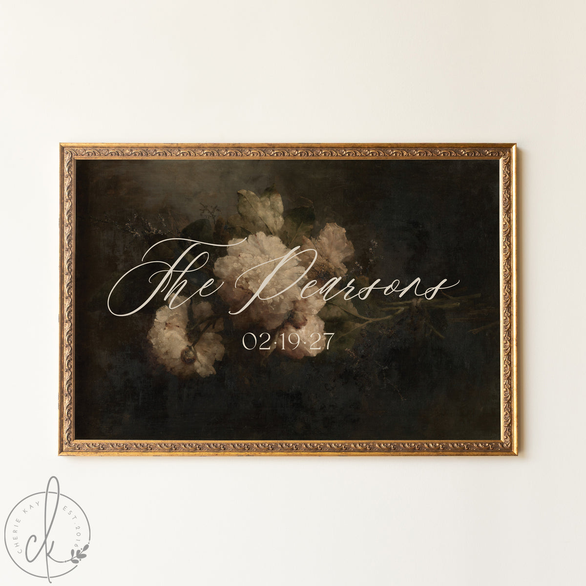 Wedding Welcome Sign | Custom Family Name Sign | Framed Floral Wedding Decor | N233