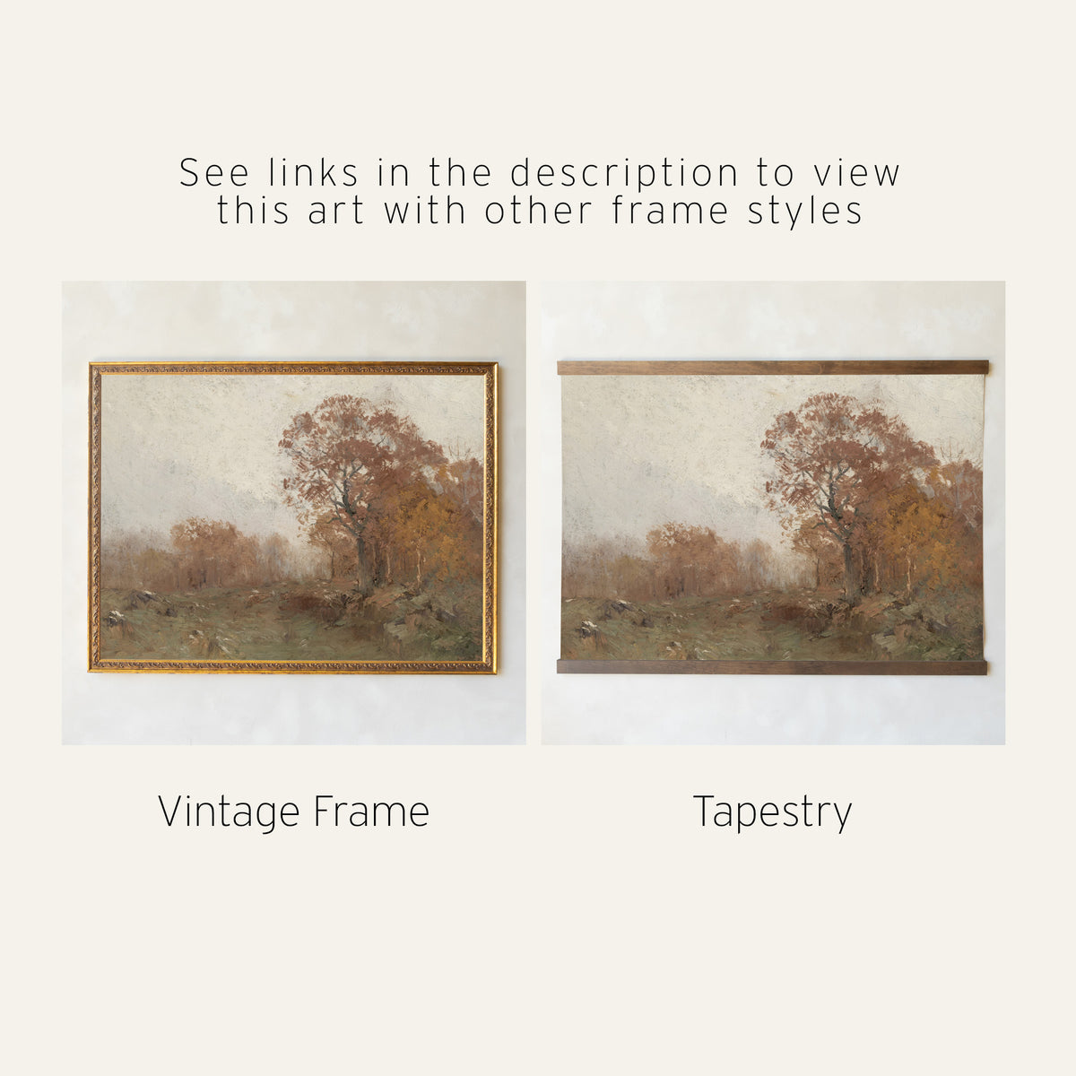 Fall Landscape Wall Art | Autumn Canvas Print | Framed Wall Decor | N234