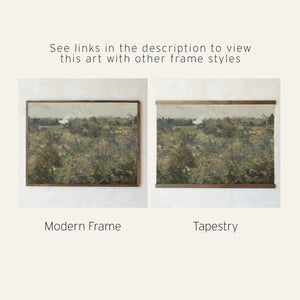 Framed Wall Artwork | Vintage Field Painting | N64