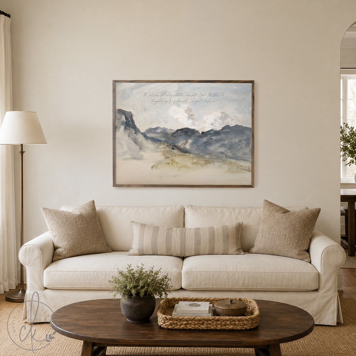Christian Home Decor | Watercolor Mountain Painting | N77