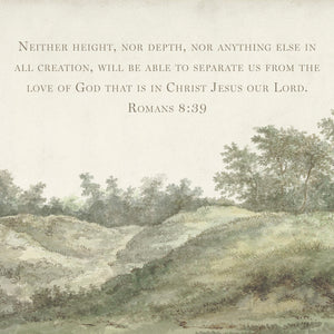 Romans 8:39 Christian Canvas Tapestry | Large Bible Verse Wall Art | T68