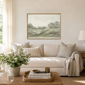 Scripture Wall Art | Romans 8:39 Bible Verse | Large Watercolor Landscape | N85