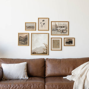 Vintage Gallery Wall Art Set | Framed Neutral Prints for Living Room | G33