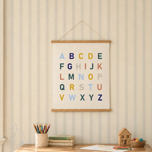 ABC sign | Alphabet Hanging Canvas | fabric wall hanging | kids room decor | playroom wall decor | classroom decor