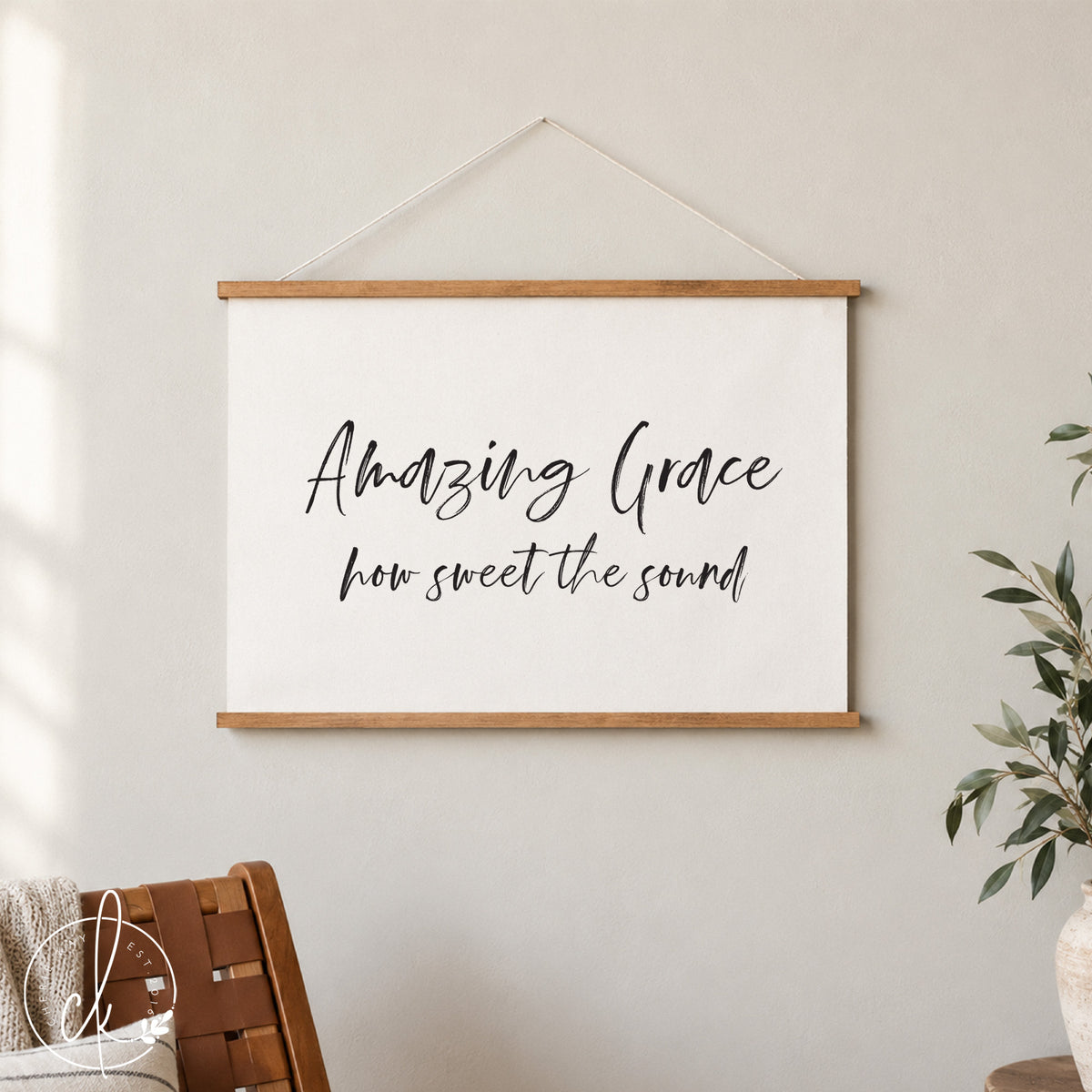 Christian Wall Art | Amazing Grace How Sweet the Sound Canvas | 17