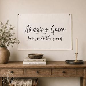 Christian Wall Art | Amazing Grace How Sweet the Sound Canvas | 17