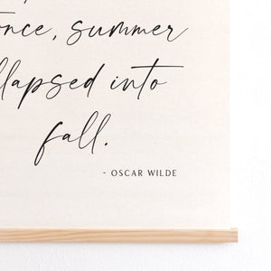 And All At Once, Summer Collapsed Into Fall