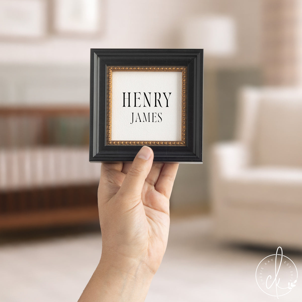 Personalized Newborn Photo Prop | Baby Boy Name Sign For Nursery Decor | B1
