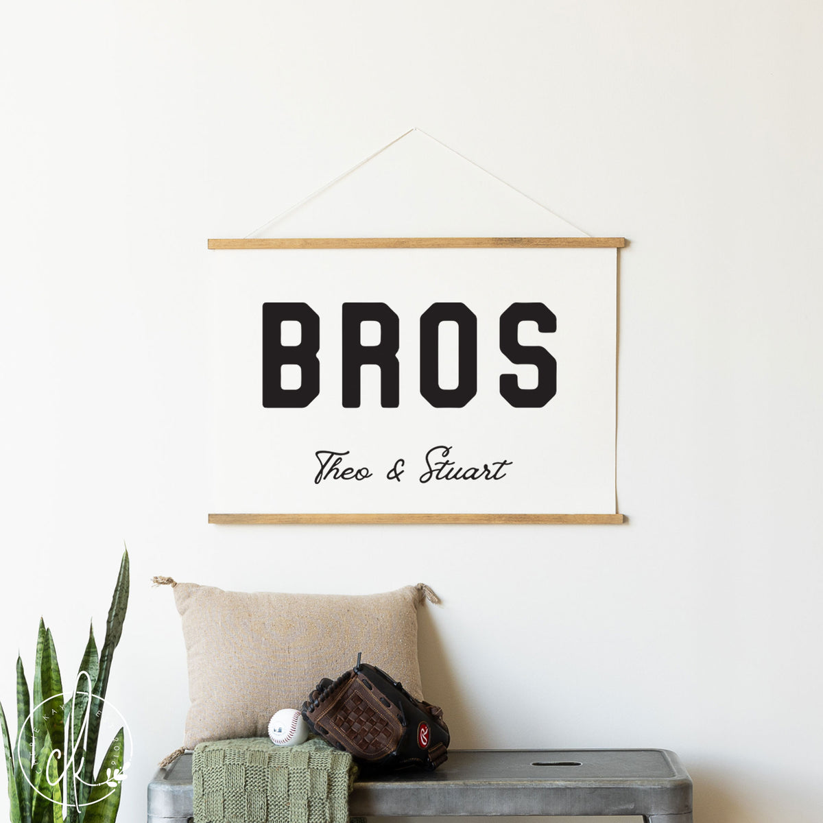 Personalized Bros Wall Art Sign With Custom Names | 12