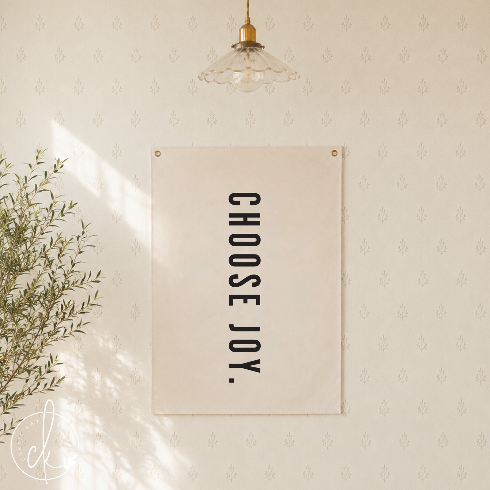 Choose joy canvas banner | inspirational wall decor | joy banner | minimalist wall art