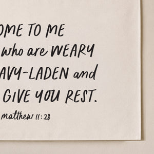 Come To Me All Ye Who Are Weary