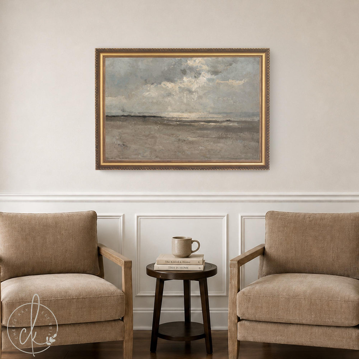Bible Verse Wall Art | Isaiah 43:2 Framed Coastal Painting | Christian Home Decor | N68