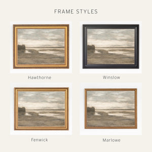 Christian Home Decor | Romans 8:39 Coastal Wall Art | Vintage Gold Framed | N37