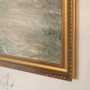 Morning on the Seine Monet | Gold Framed Impressionist Print | Willow Tree Wall Art | N130