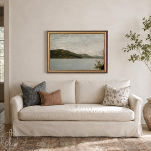 Lake Mountain Wall Art Print | Vintage Oil Painting | N56