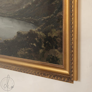 Vintage Coastal Art | Gold Framed Landscape Painting | N36