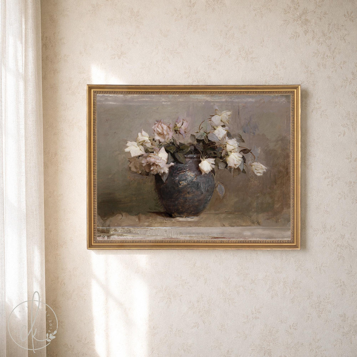 Framed Vintage Botanical Art Print | Antique Floral Print | N104