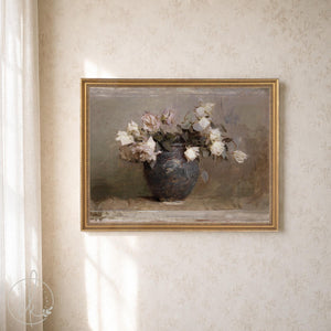 Framed Vintage Botanical Art Print | Antique Floral Print | N104
