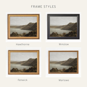 Vintage Coastal Art | Gold Framed Landscape Painting | N36