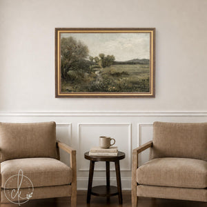 Scripture Wall Art | Lamentations 3:22 | Vintage Landscape Print | N88