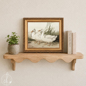 Duck Painting in Vintage Gold Frame | Bird Wall Art | N235