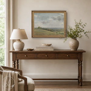 Framed Landscape Wall Art | Psalm 19:14 Scripture Print | Christian Home Decor | N93