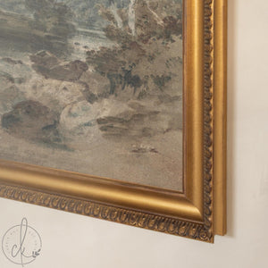 Vintage Framed Wall Art | Neutral Mountain Wall Art | N44