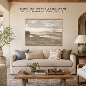 Scripture Wall Art Romans 8:39 | Large Seascape Bible Verse Canvas | Christian Home Decor | T120