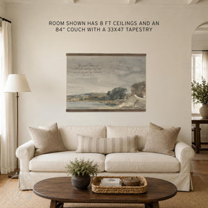 Christian Tapestry Isaiah 12:2 | Vintage Scripture Wall Art | Large Canvas Wall Hanging | T98