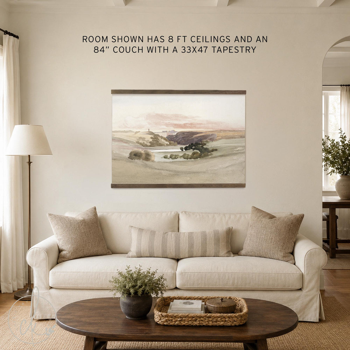 Christian Wall Art | Lamentations 3:22 Landscape Canvas Tapestry | T119