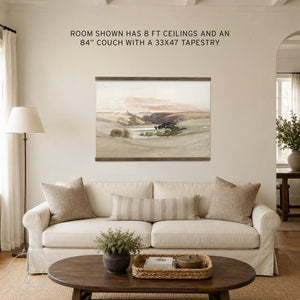 Christian Wall Art | Lamentations 3:22 Landscape Canvas Tapestry | T119