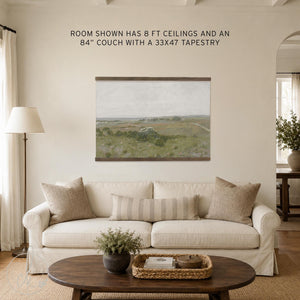 Scripture Wall Hanging | Romans 15:13 Christian Canvas Tapestry | Large Landscape Wall Art | T125