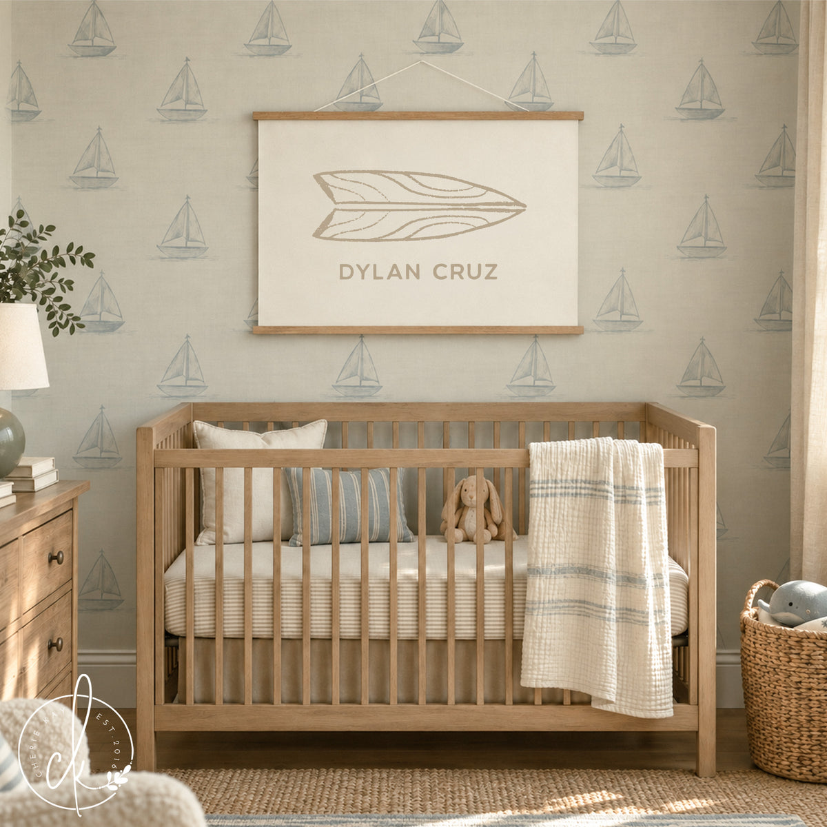 Personalized Coastal Surfboard Canvas |  Dylan Cruz | 36