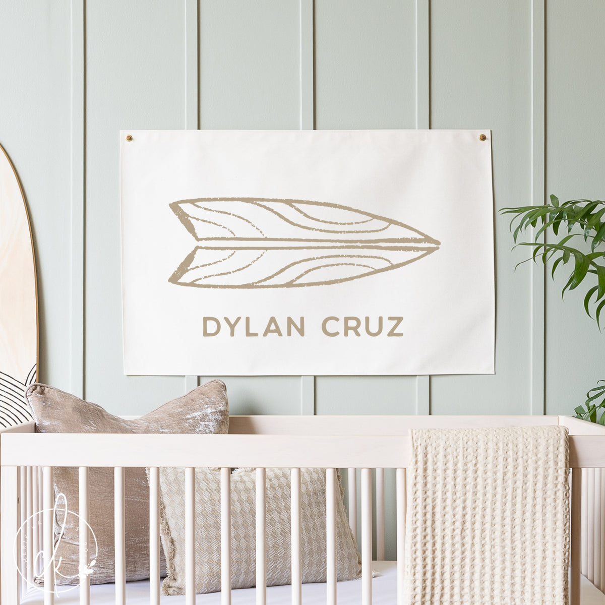 Personalized Coastal Surfboard Canvas |  Dylan Cruz | 36