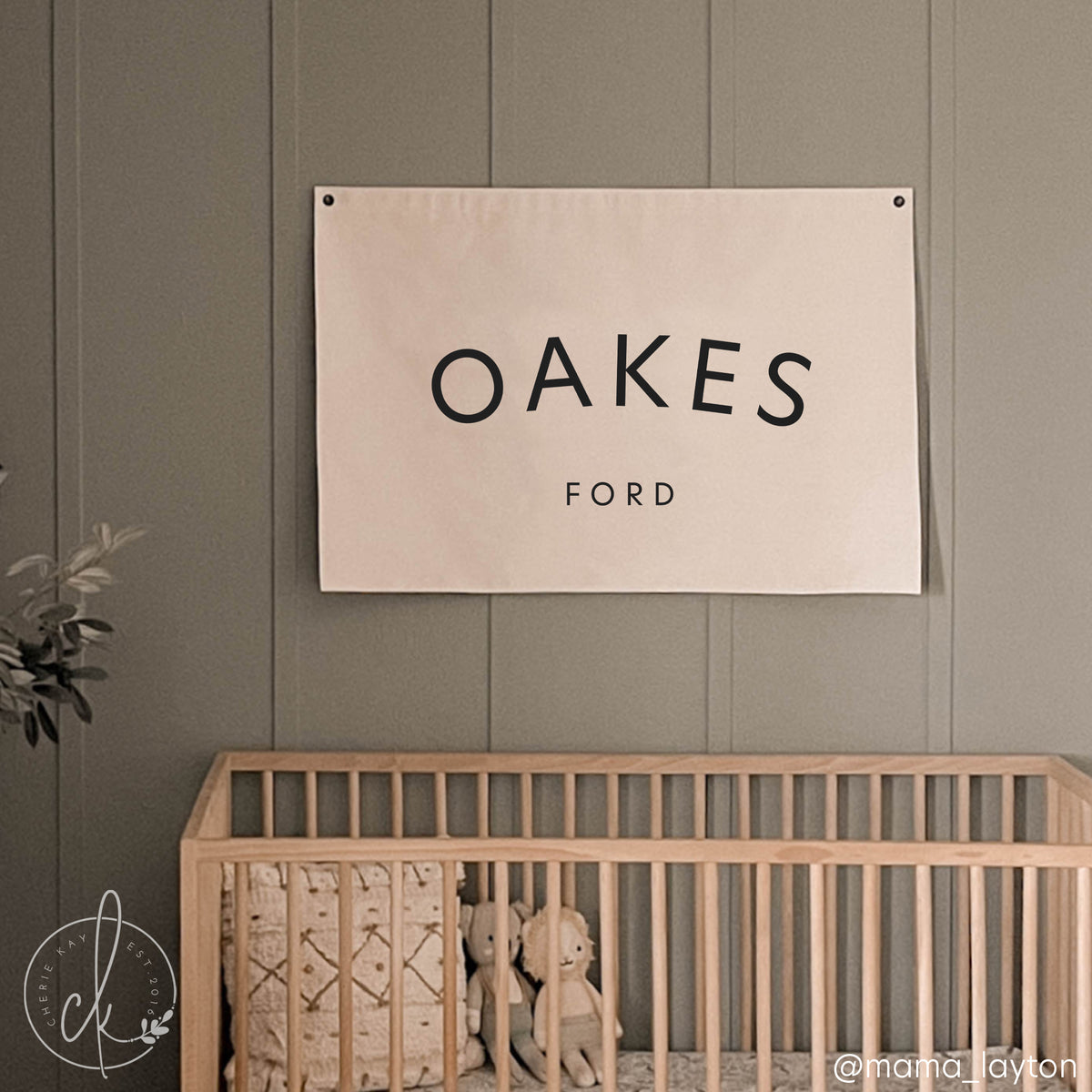 Custom Baby Name | Canvas Flag | D2