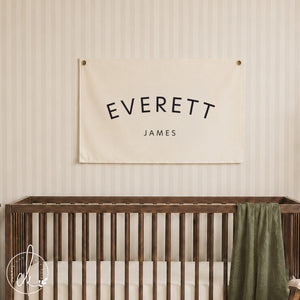 Custom Baby Name | Canvas Flag | D2